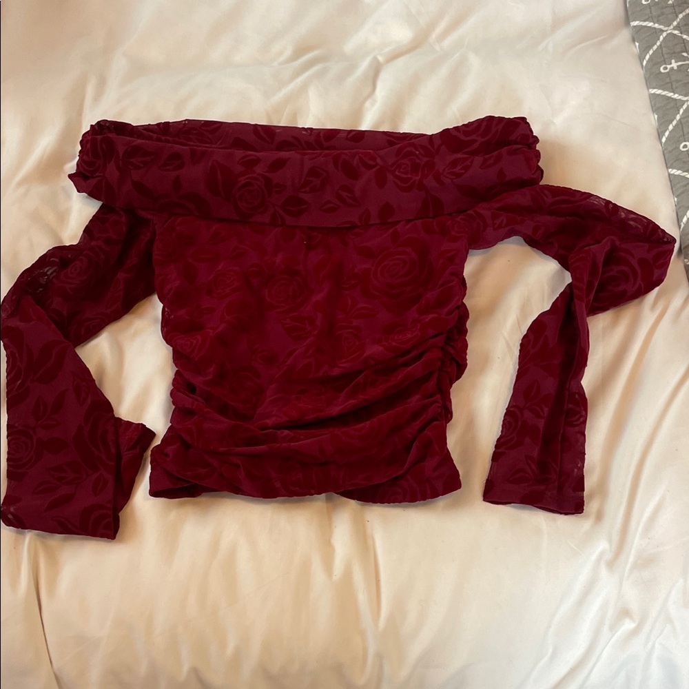 Wild Fable Red Off-Shoulder Top